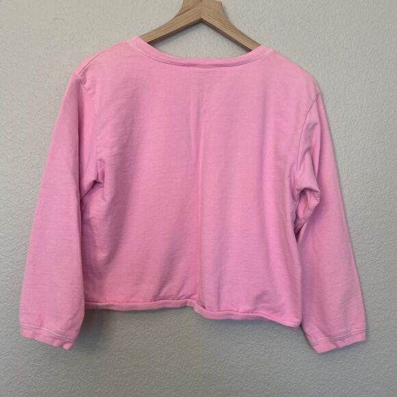 Vintage Icantoo 90s Crop Sweater Top Anna Maria Island Made in USA 100% Cotton S - Picture 2 of 6